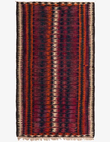 5' 2 x 9' Hand Woven Kilim Fars Wool Rug