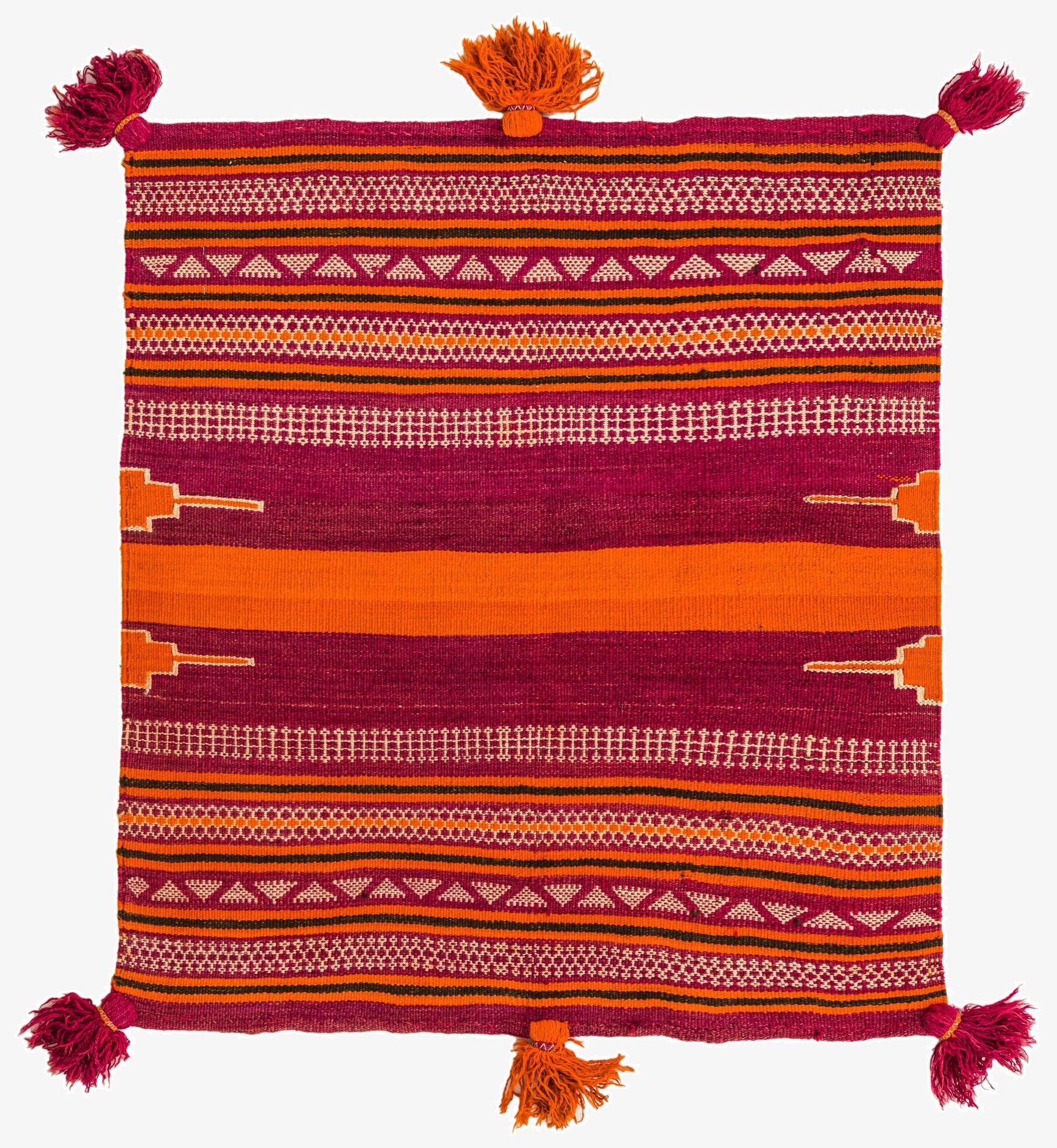 3' 4 x 3' 9  Hand Woven Kilim Fars Wool Rug