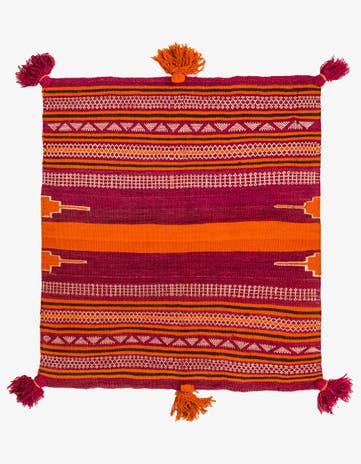 3' 4 x 3' 9 Hand Woven Kilim Fars Wool Rug