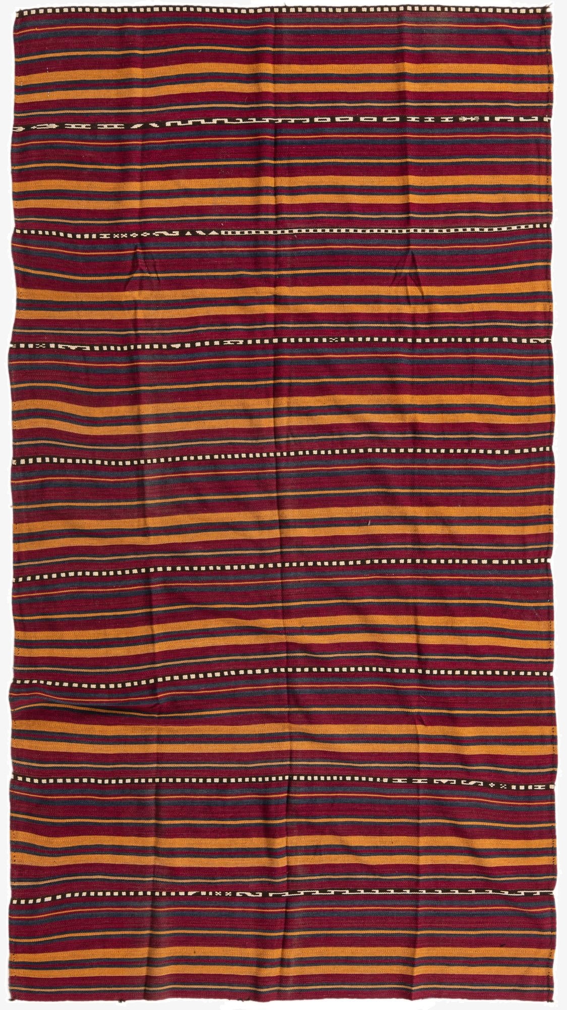 4' 10 x 9' 1  Hand Woven Kilim Fars Wool Rug