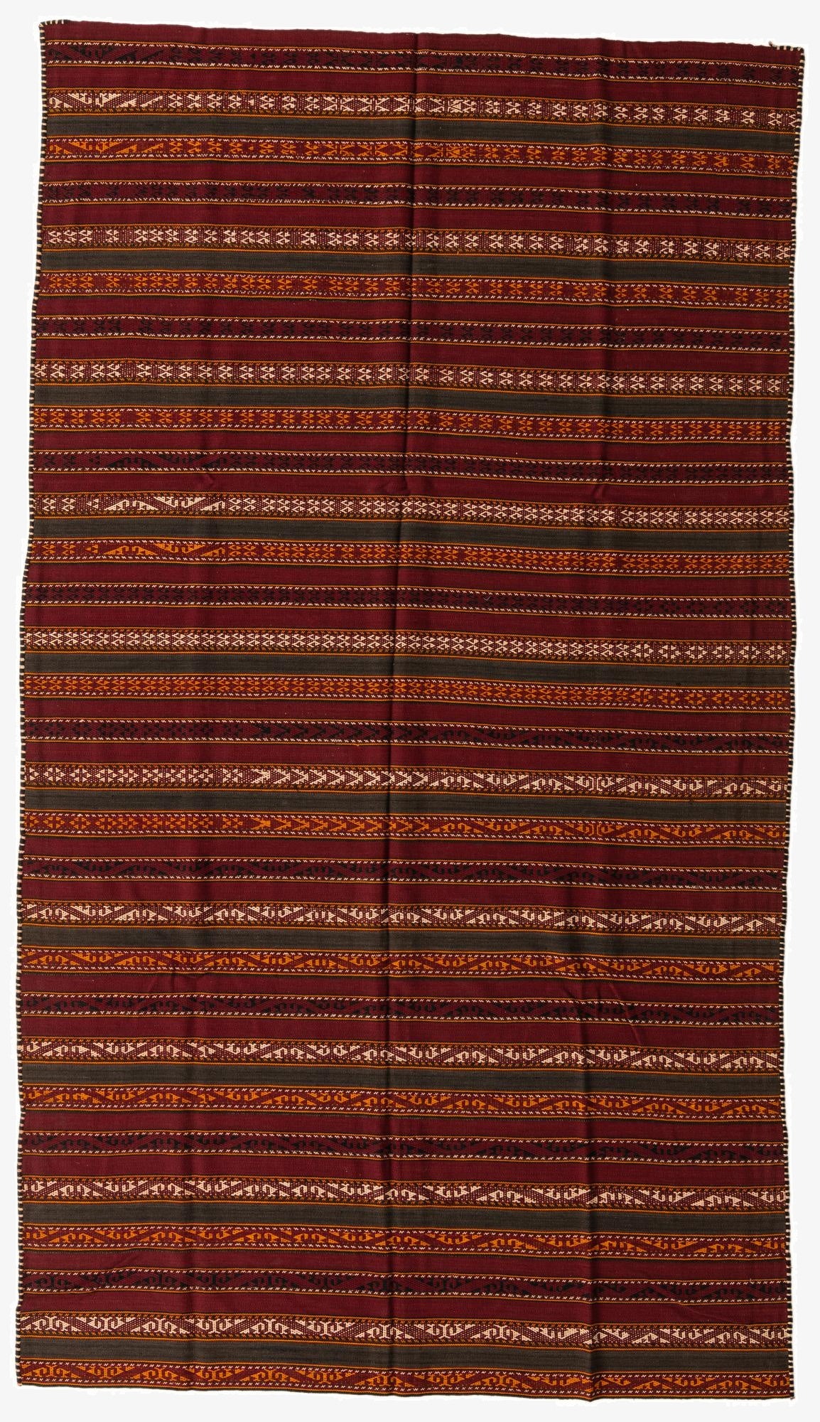 6' 2 x 10' 9  Hand Woven Kilim Fars Wool Rug