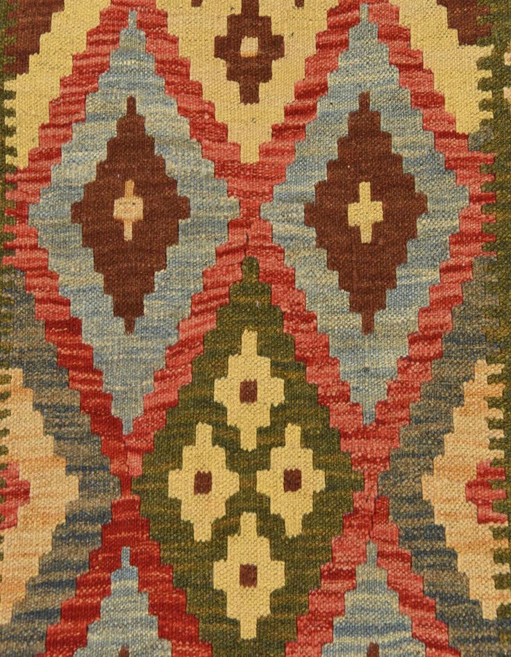 Detail image of 3' 4 x 6' 1  Hand Woven Kilim Maymana Wool Rug