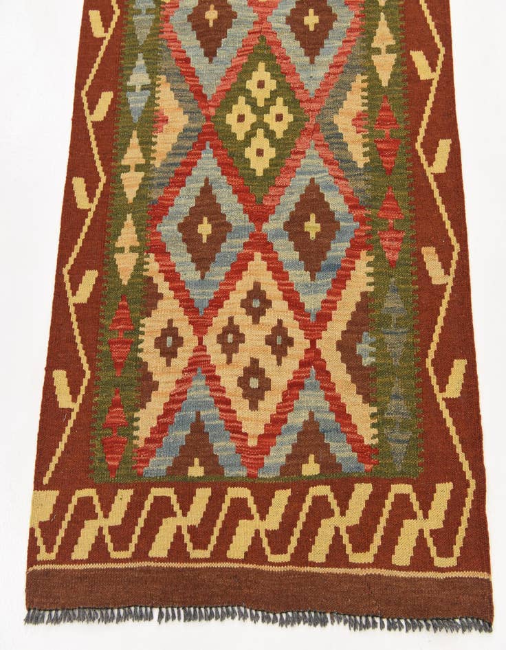 Detail image of 3' 4 x 6' 1  Hand Woven Kilim Maymana Wool Rug