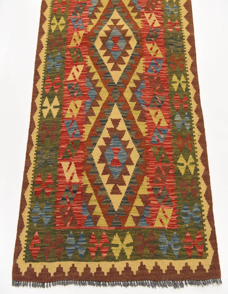 Detail image of 3' 8 x 5' 1  Hand Woven Kilim Maymana Wool Rug