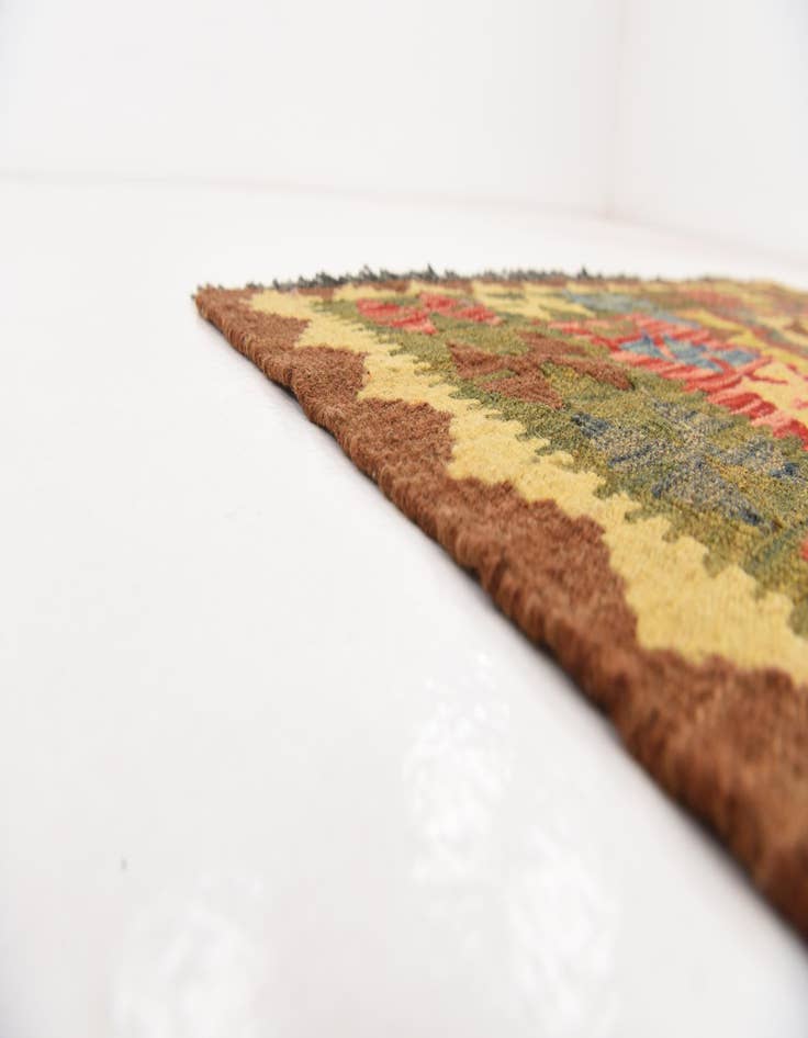 Detail image of 3' 8 x 5' 1  Hand Woven Kilim Maymana Wool Rug