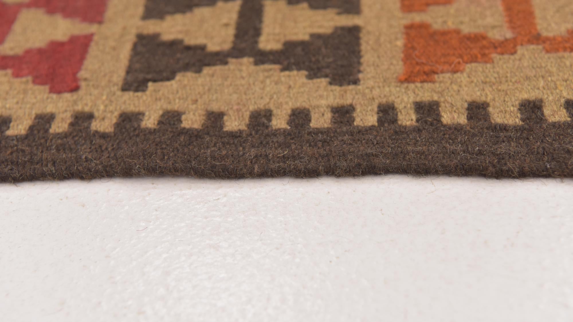 3' 5 x 6' 5 Hand Woven Kilim Maymana Wool Rug