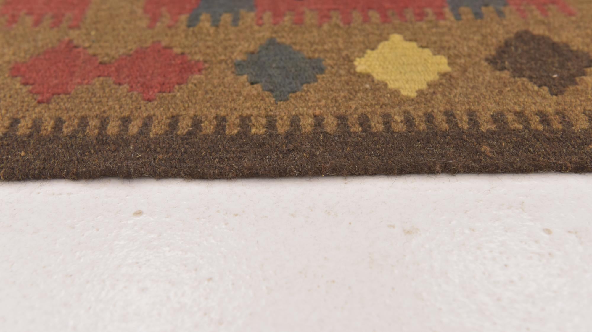 3' 3 x 6' 4 Hand Woven Kilim Maymana Wool Rug
