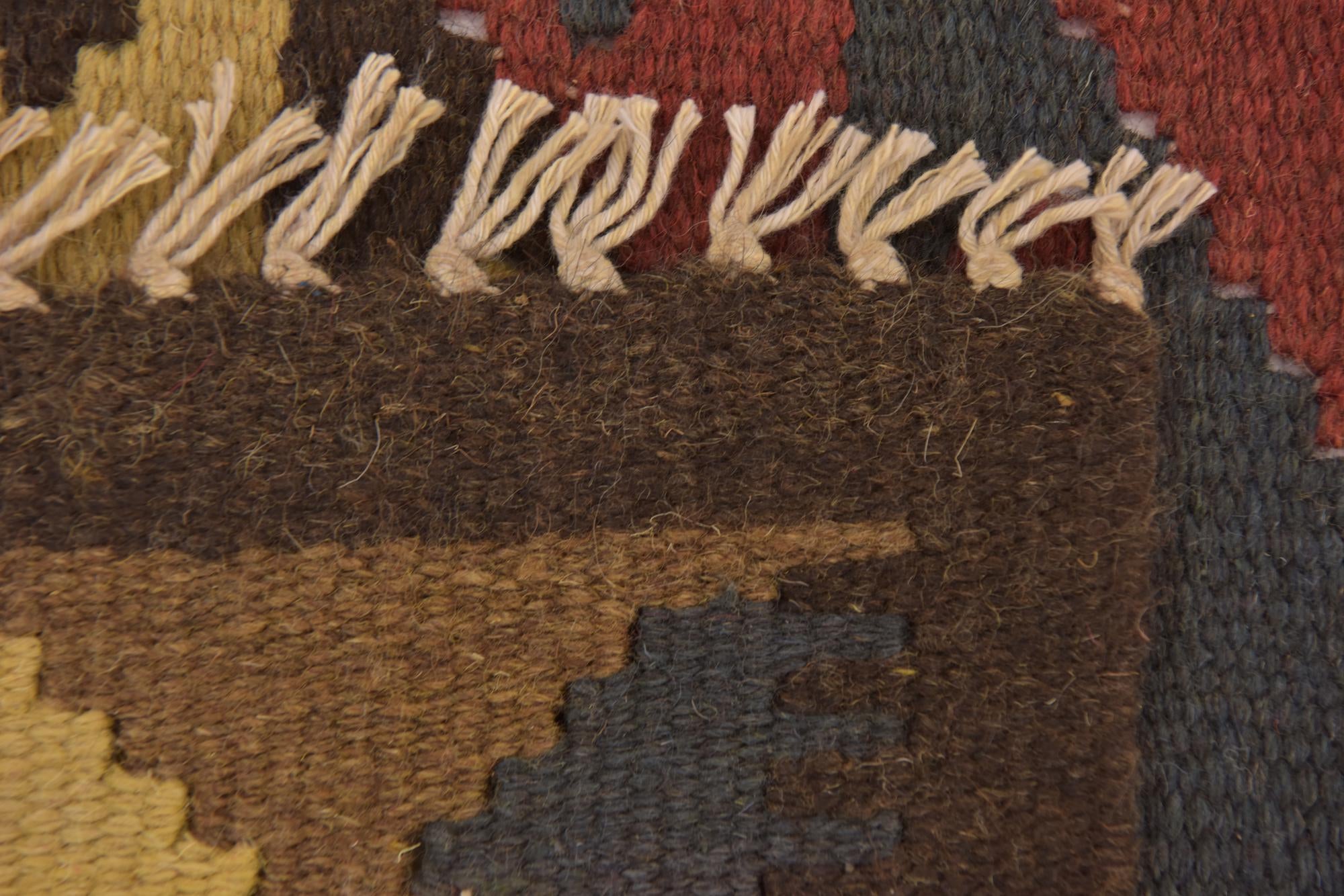 3' 3 x 6' 4 Hand Woven Kilim Maymana Wool Rug