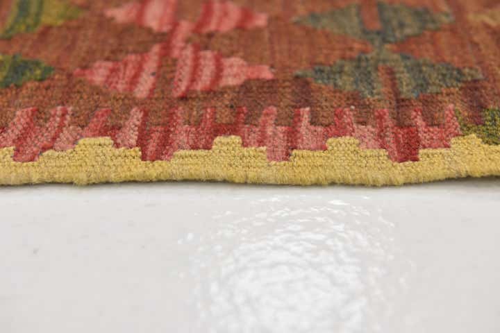 2' 7 x 4' 4 Hand Woven Kilim Maymana Wool Rug