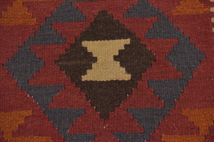 Detail image of 3' 4 x 6' 5 Hand Woven Kilim Maymana Wool Rug