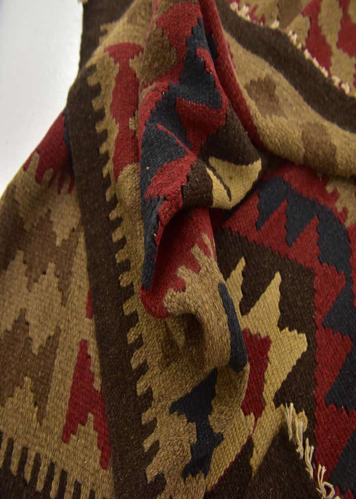 3' 4 x 6' 6 Hand Woven Kilim Maymana Wool Rug