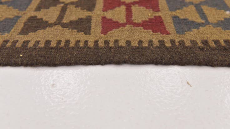 Detail image of 3' 7 x 6' 10 Hand Woven Kilim Maymana Wool Rug