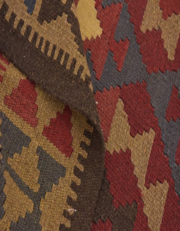 Detail image of 3' 7 x 6' 10  Hand Woven Kilim Maymana Wool Rug
