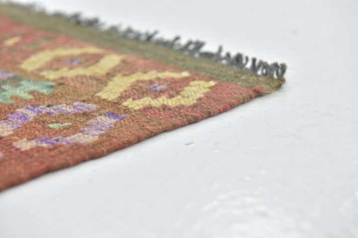2' 7 x 4' Hand Woven Kilim Maymana Wool Rug