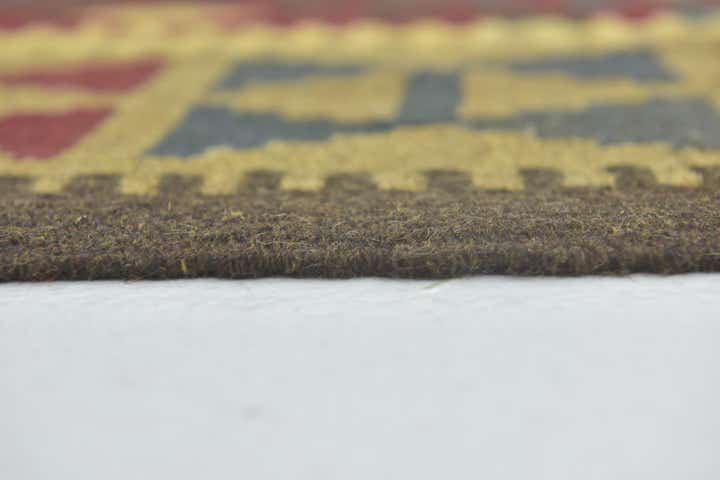 5' 2 x 8' 3 Hand Woven Kilim Maymana Wool Rug