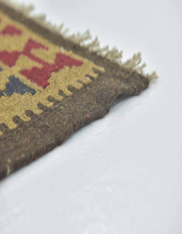 Detail image of 5' 4 x 8' 6  Hand Woven Kilim Maymana Wool Rug