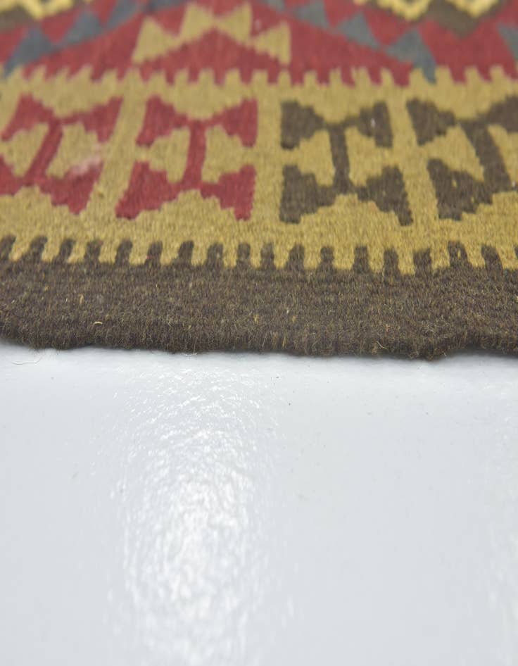 Detail image of 5' 4 x 8' 6  Hand Woven Kilim Maymana Wool Rug