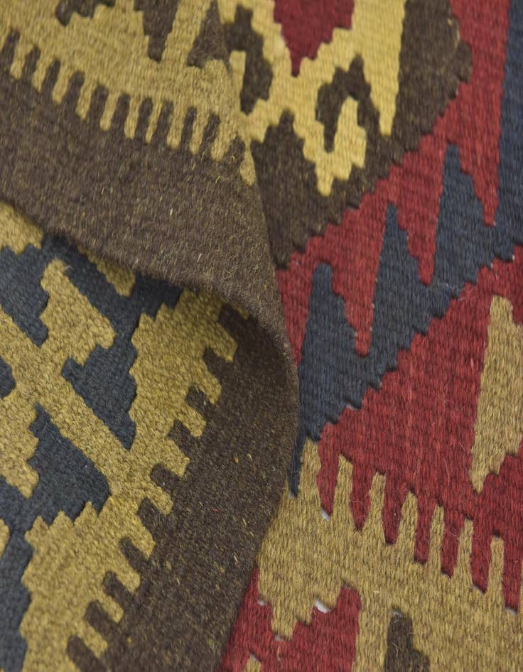 Detail image of 5' 4 x 8' 6  Hand Woven Kilim Maymana Wool Rug