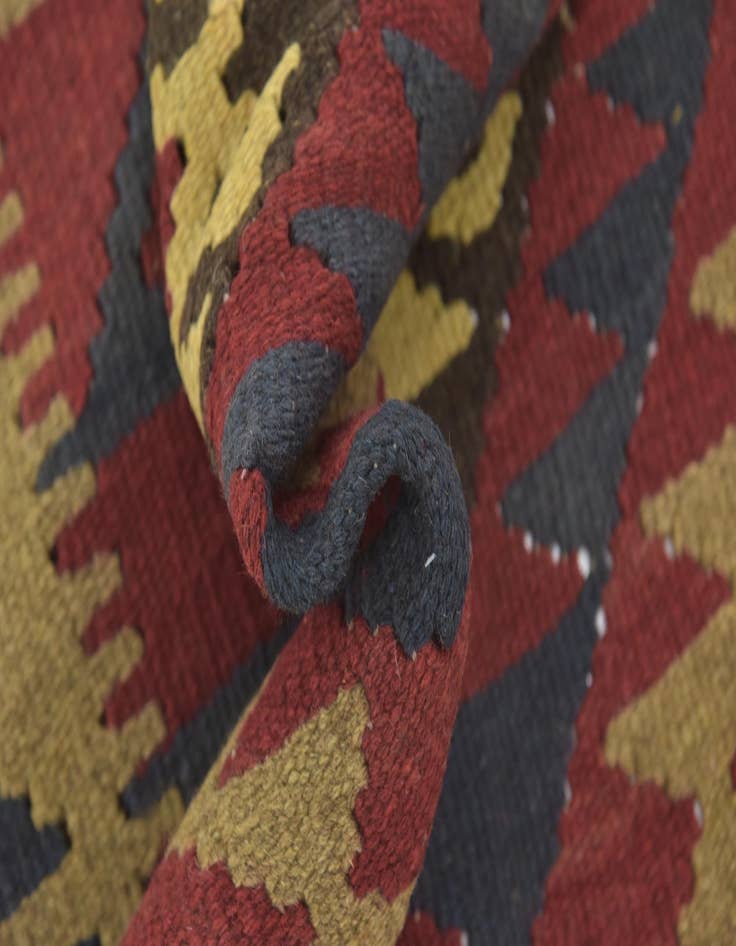 Detail image of 5' 4 x 8' 6  Hand Woven Kilim Maymana Wool Rug