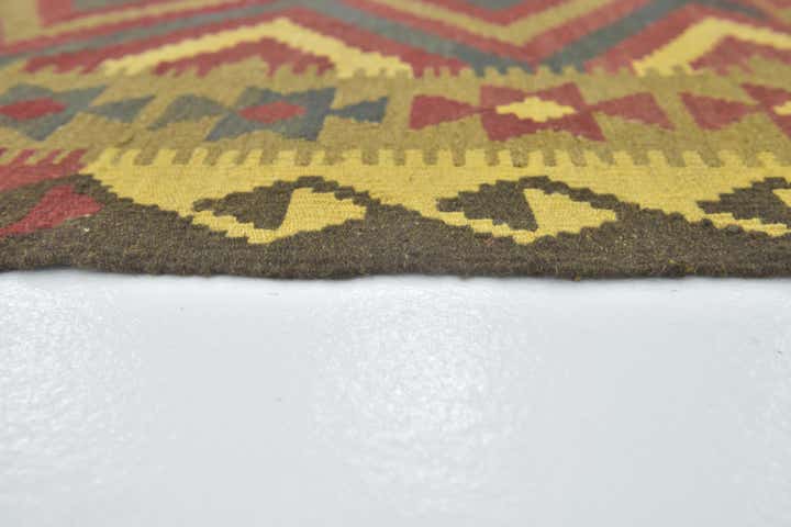 165cm x 240cm Hand Woven Kilim Maymana Wool Rug