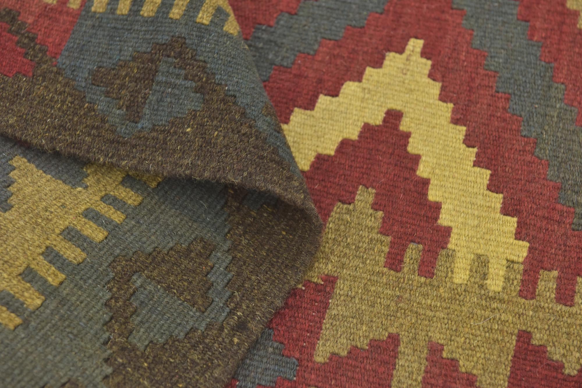 165cm x 240cm Hand Woven Kilim Maymana Wool Rug