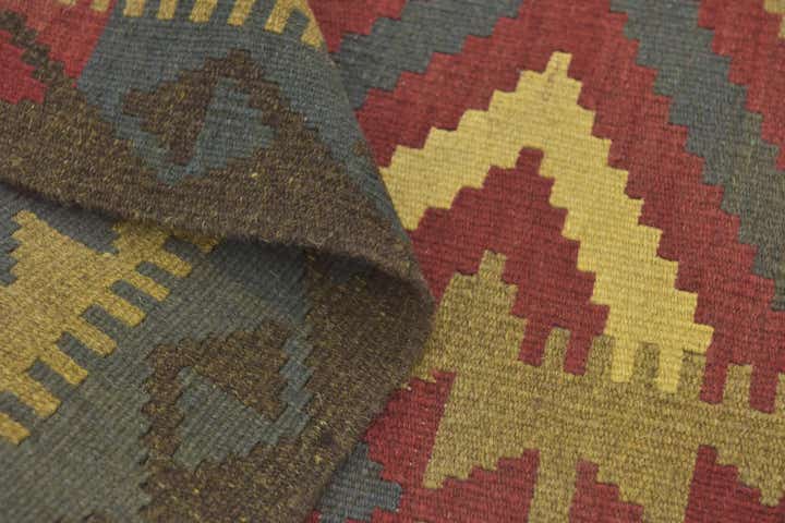 165cm x 240cm Hand Woven Kilim Maymana Wool Rug