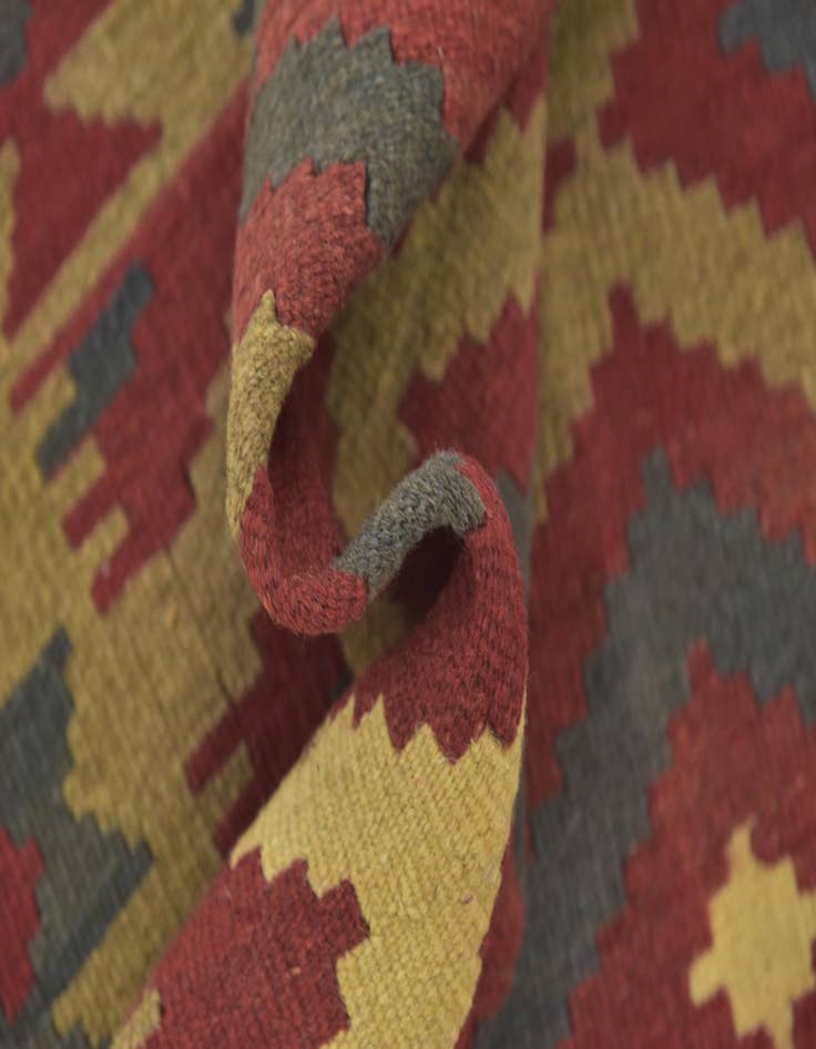 Detail image of 5' 4 x 7' 10  Hand Woven Kilim Maymana Wool Rug
