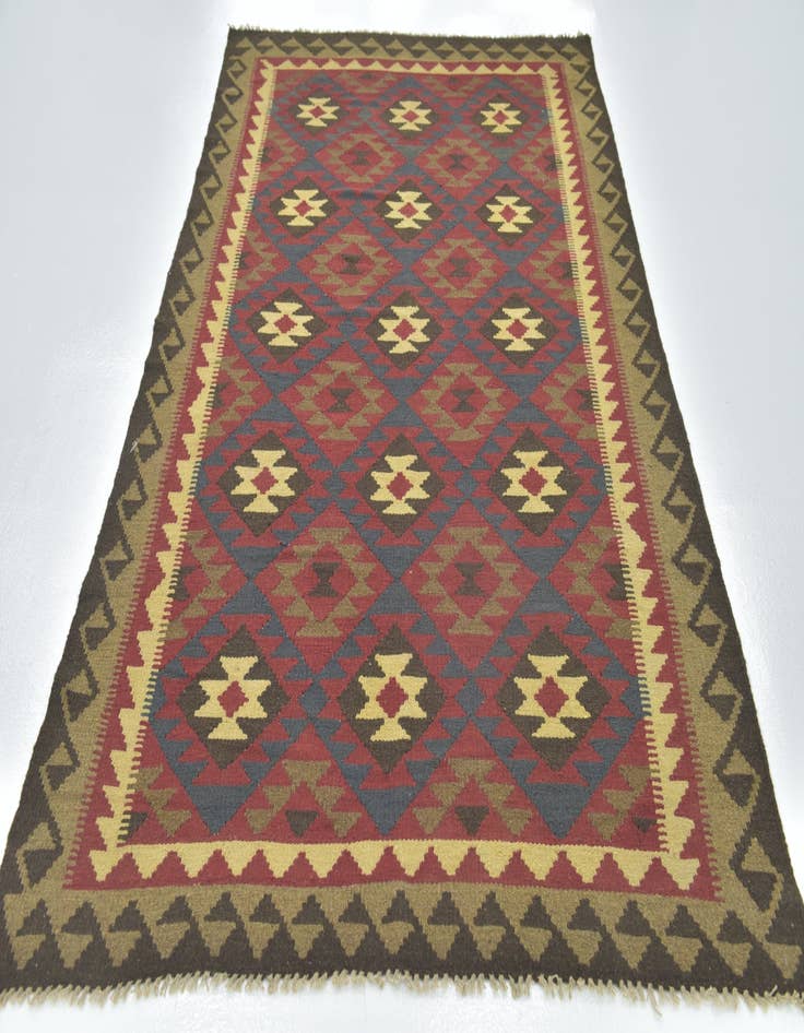 Detail image of 5' x 7' 9 Hand Woven Kilim Maymana Wool Rug