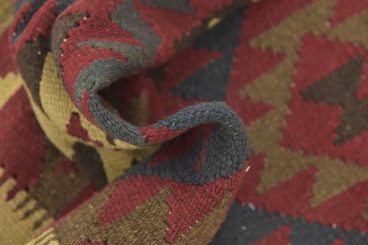 5' x 7' 9 Hand Woven Kilim Maymana Wool Rug