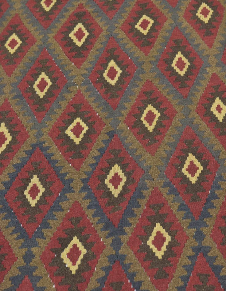Detail image of 5' 3 x 8' 4 Hand Woven Kilim Maymana Wool Rug