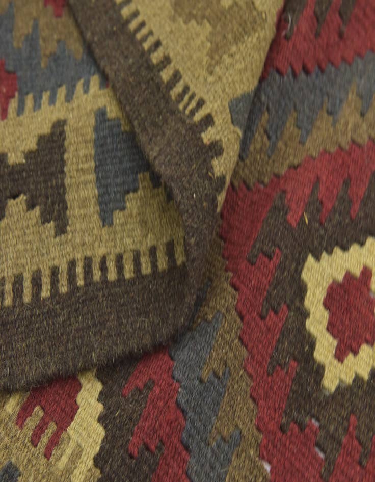 Detail image of 5' 3 x 8' 4 Hand Woven Kilim Maymana Wool Rug