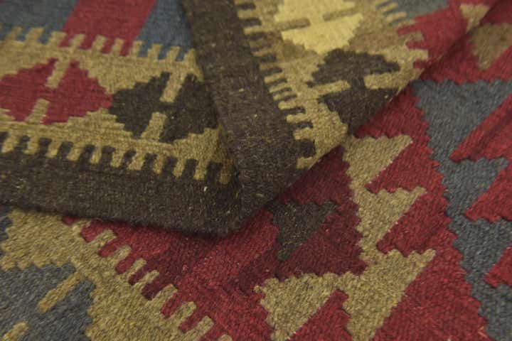 5' 3 x 8' Hand Woven Kilim Maymana Wool Rug