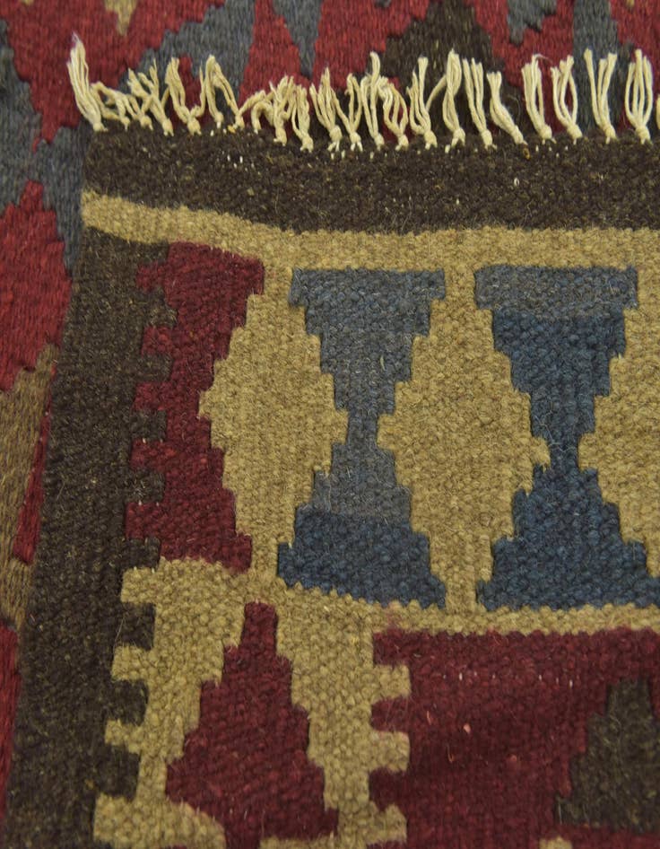Detail image of 5' 3 x 8'  Hand Woven Kilim Maymana Wool Rug