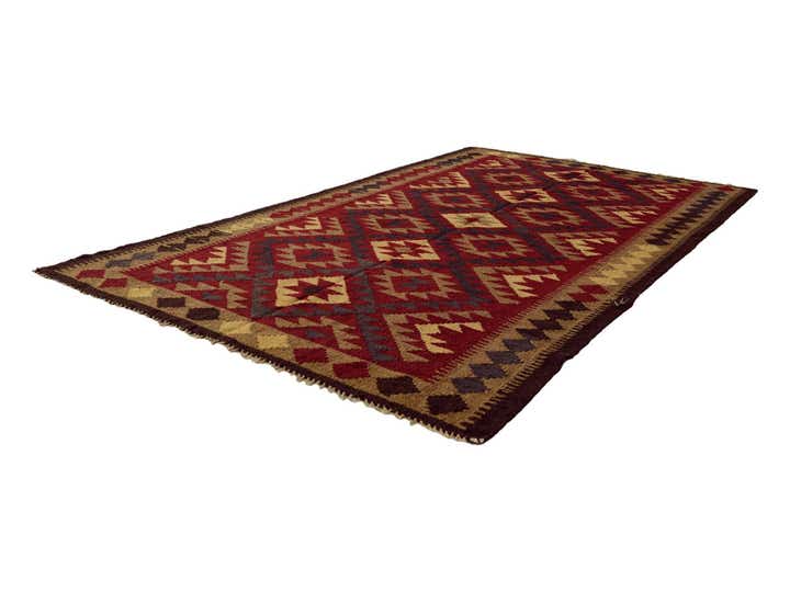 5' x 8' 6 Hand Woven Kilim Maymana Wool Rug