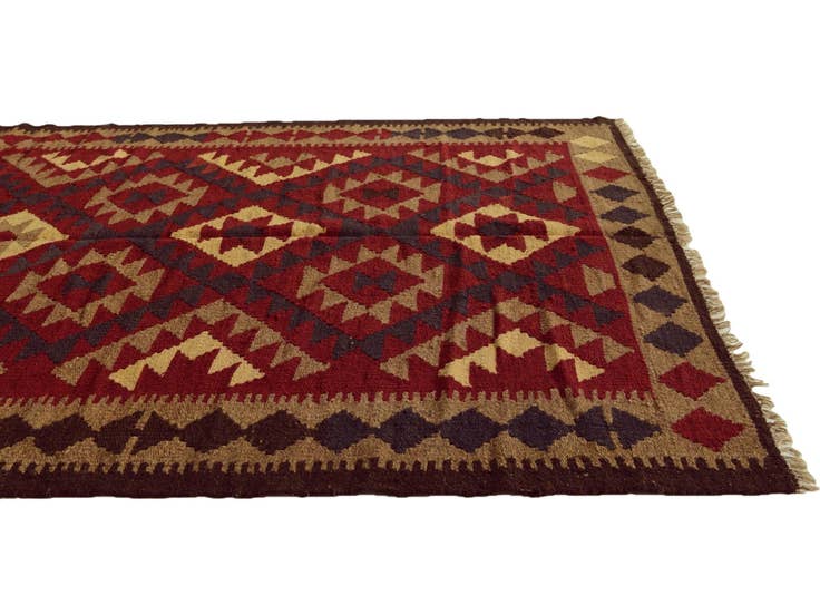Detail image of 5' x 8' 6 Hand Woven Kilim Maymana Wool Rug
