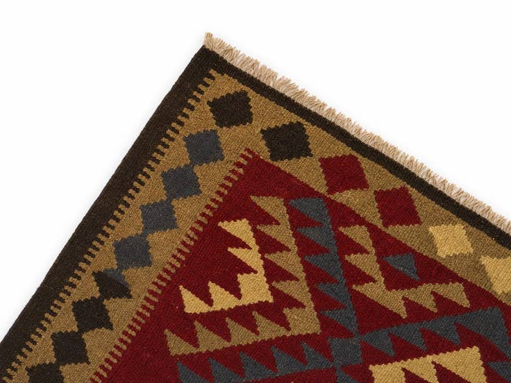 Detail image of 5' x 8' 6 Hand Woven Kilim Maymana Wool Rug