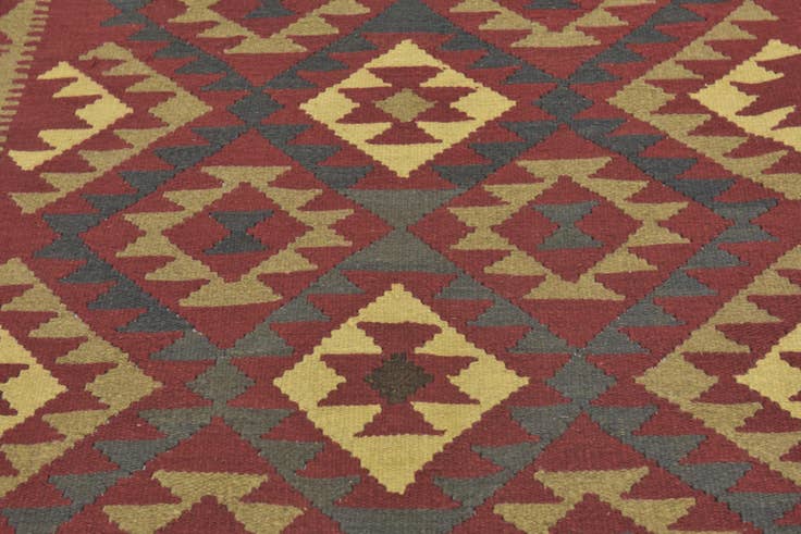 Detail image of 5' x 8' 6 Hand Woven Kilim Maymana Wool Rug
