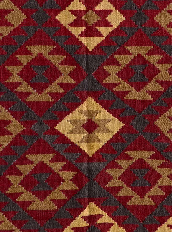 5' x 8' 6 Hand Woven Kilim Maymana Wool Rug