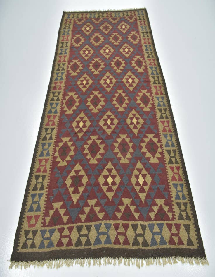 Detail image of 5' 4 x 8' 3  Hand Woven Kilim Maymana Wool Rug