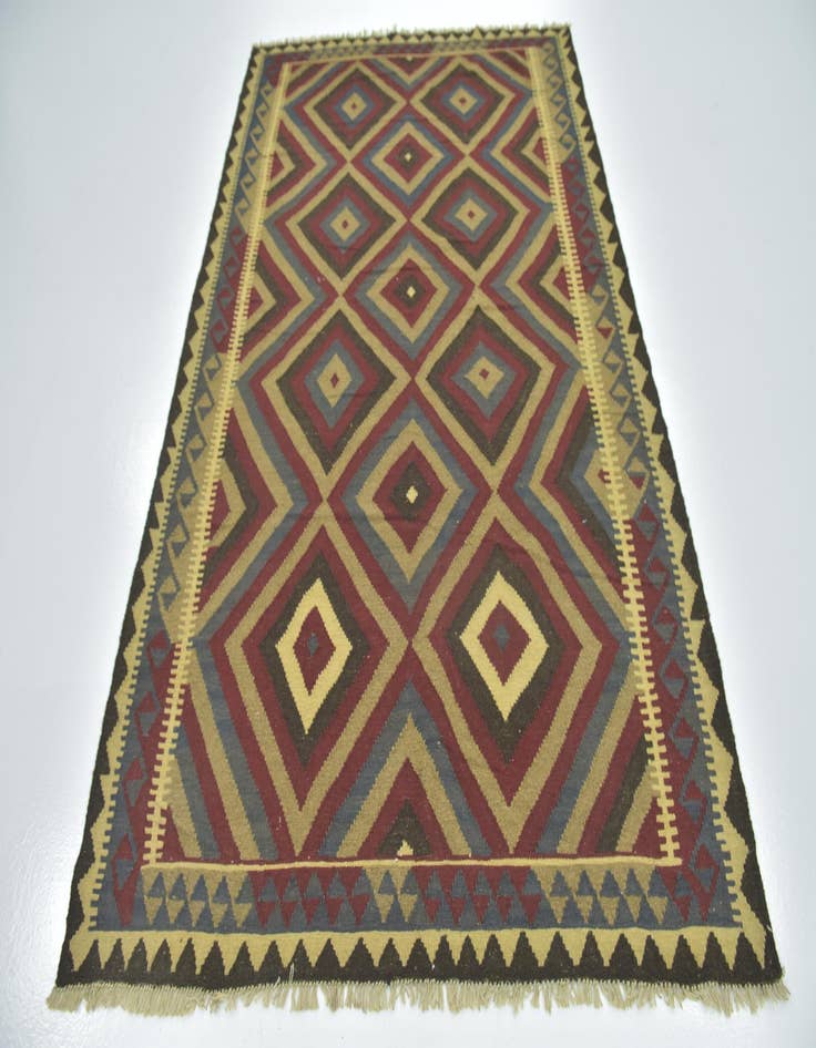 Detail image of 5' 4 x 8' 4  Hand Woven Kilim Maymana Wool Rug