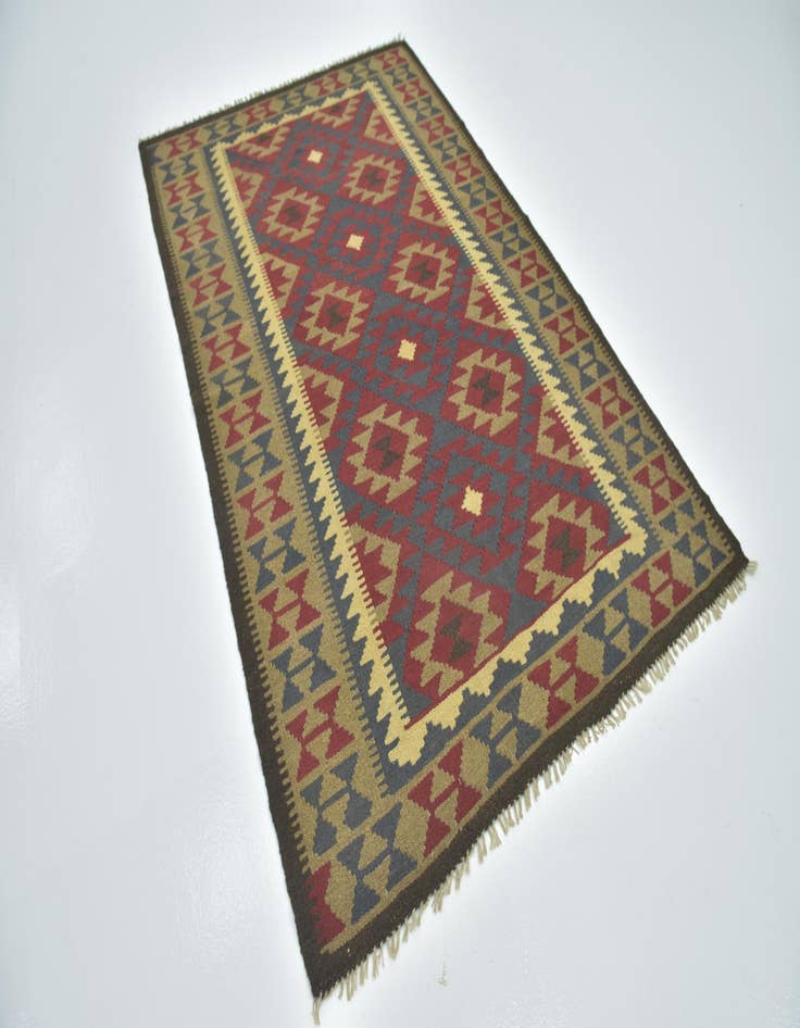 Detail image of 5' x 8' 2  Hand Woven Kilim Maymana Wool Rug