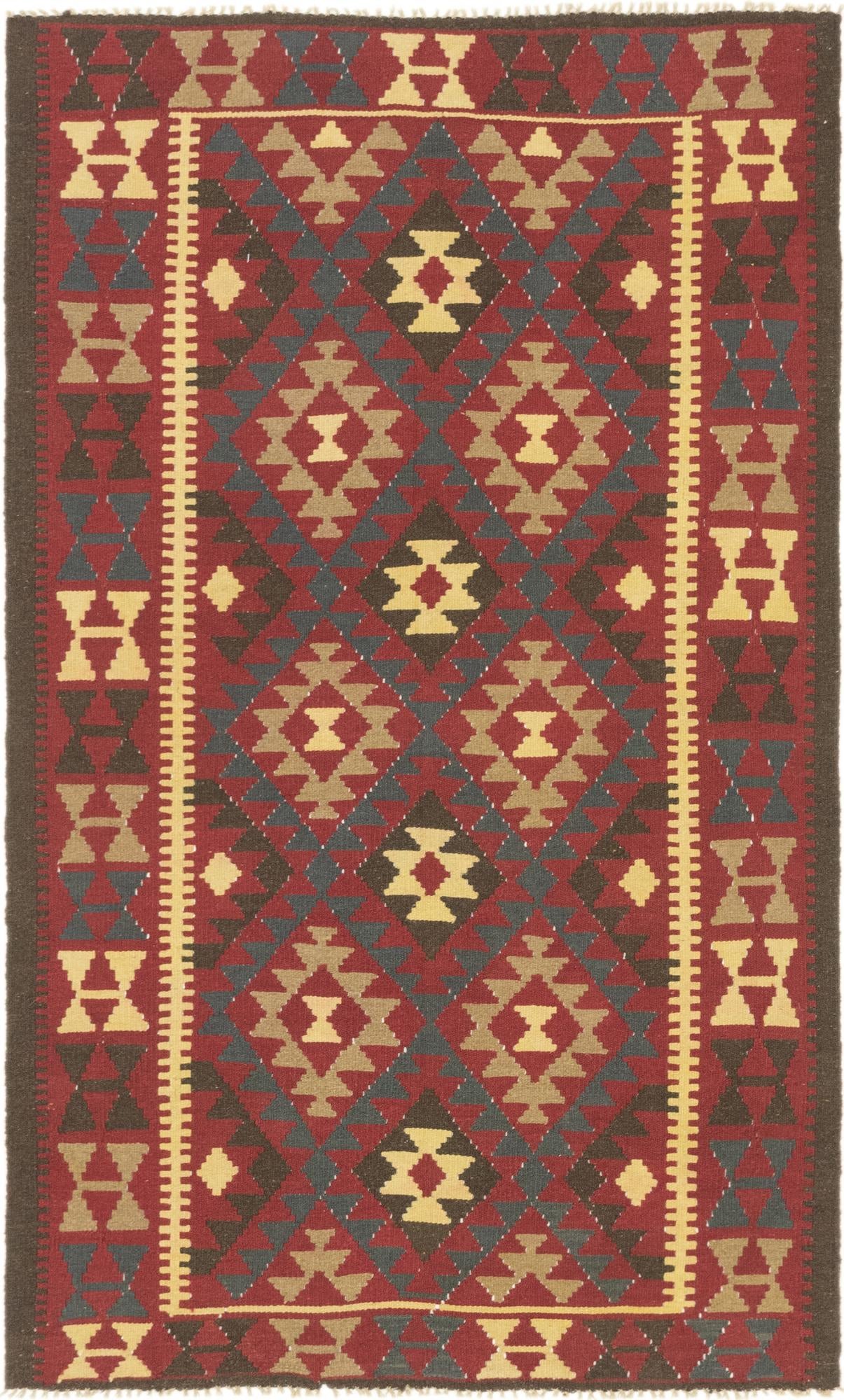150cm x 250cm Tejido a mano Kilim Maymana Alfombra Lana