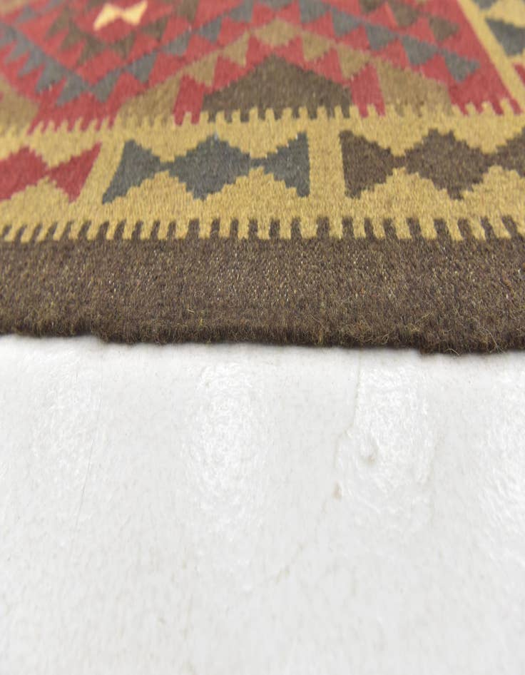 Detail image of 5' 2 x 8' 2 Hand Woven Kilim Maymana Wool Rug