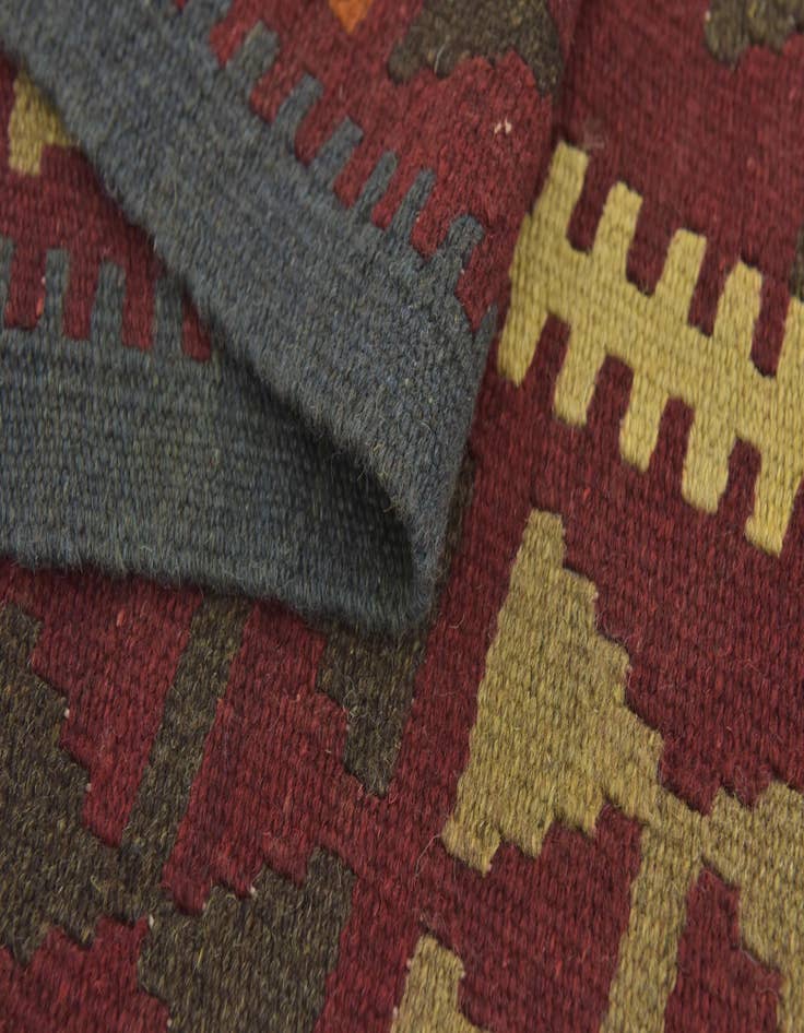 Detail image of 5' 2 x 8' 4  Hand Woven Kilim Maymana Wool Rug