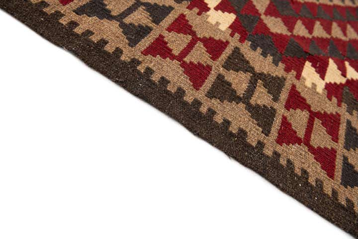 7' x 10' Hand Woven Kilim Maymana Wool Rug