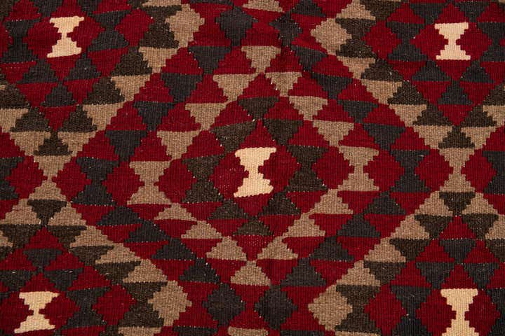 7' x 10' Hand Woven Kilim Maymana Wool Rug