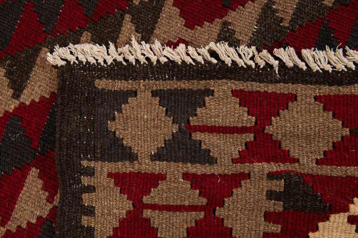 7' x 10' Hand Woven Kilim Maymana Wool Rug