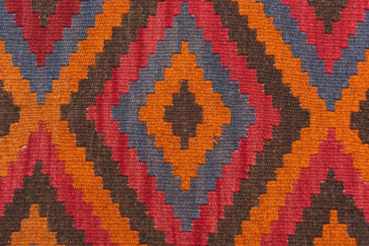 Detail image of 5' 7 x 7' 10 Hand Woven Kilim Maymana Wool Rug