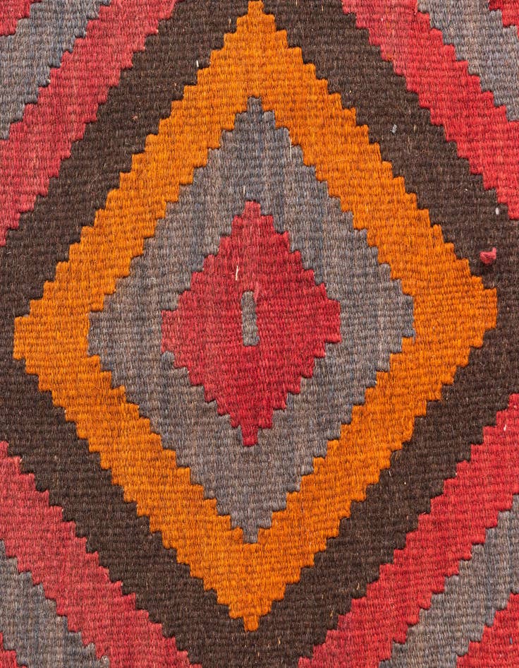 Detail image of 5' 4 x 6' 4  Hand Woven Kilim Maymana Wool Rug