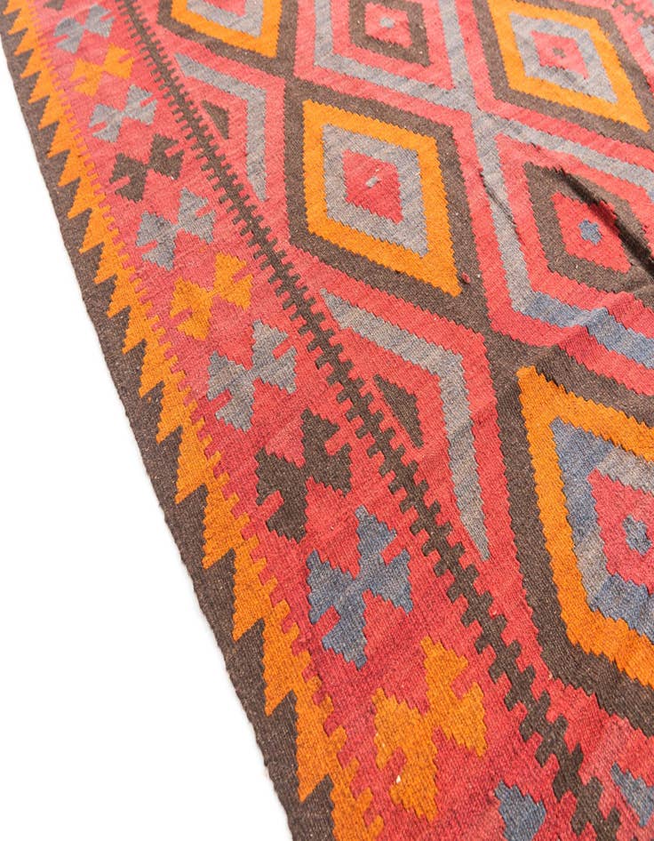 Detail image of 5' 4 x 6' 4  Hand Woven Kilim Maymana Wool Rug